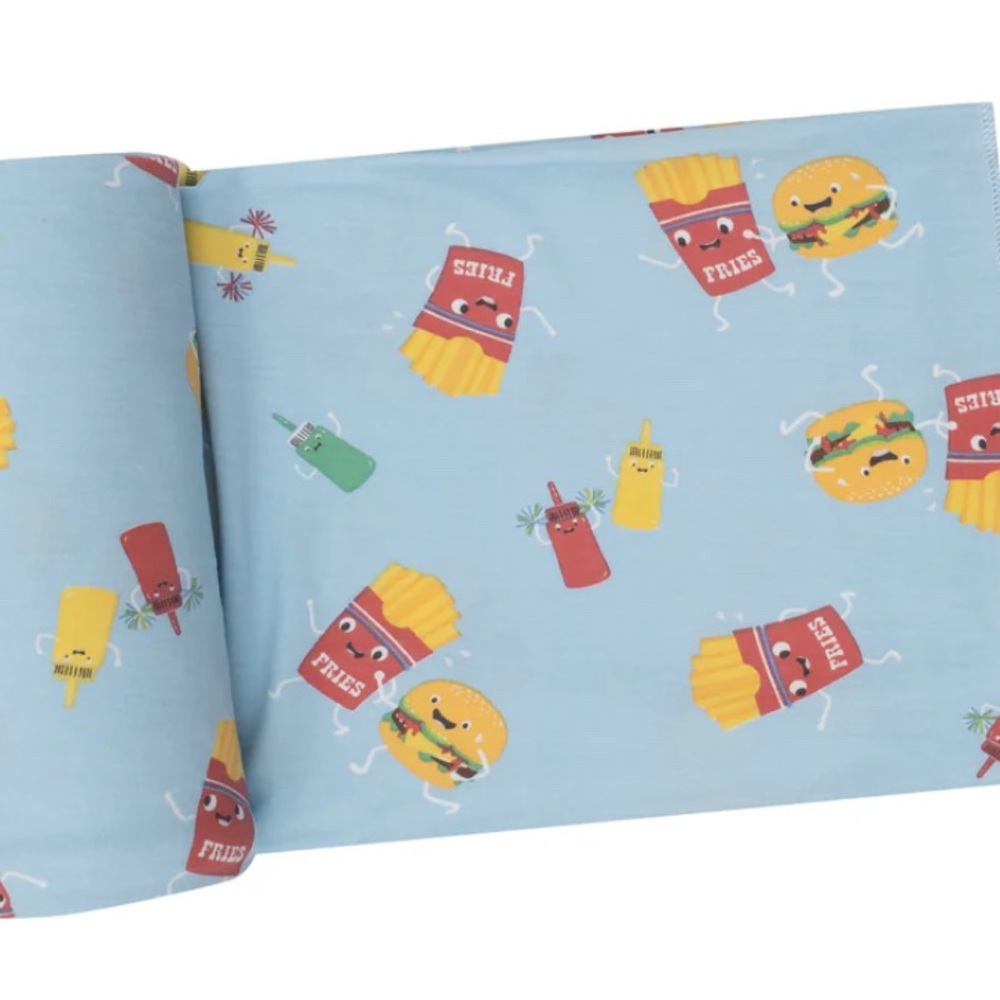 Angel Dear Fast Food Blue Swaddle NWT